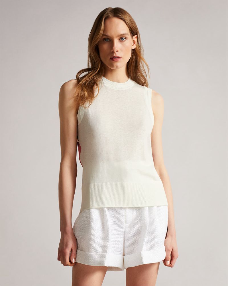 Ted Baker Tamian Woven Back Knit Tank Blast Dam Vita | LPI-280437