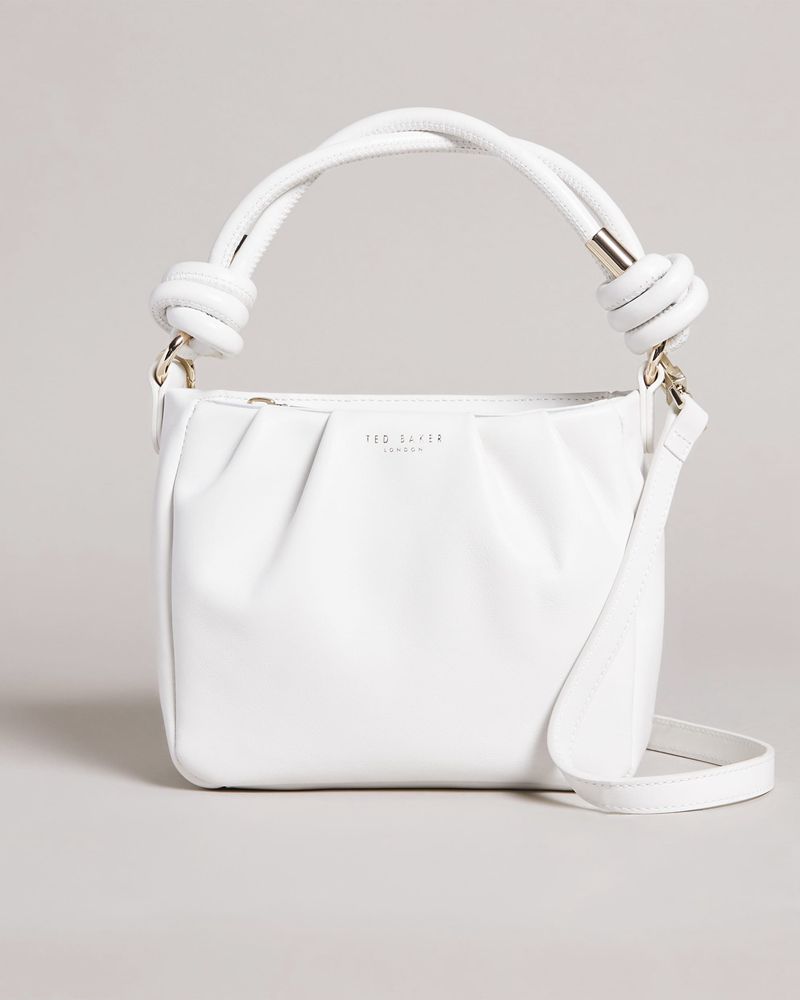 Ted Baker Twili Twisted Handle Mini Grab Crossbody Väska Dam Vita | URT-713502